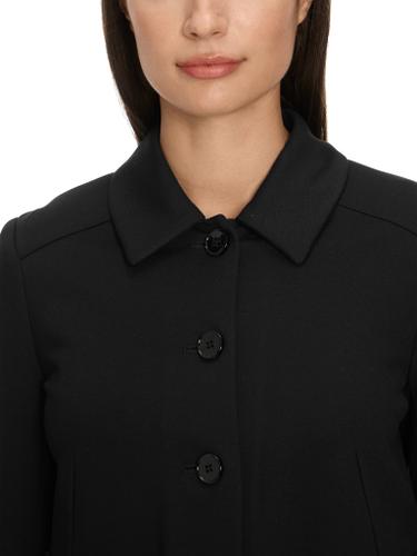 Kurze Jacke mit Kentkragen Schwarz 44