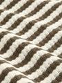 Wide Leg Strickhose L Wide Leg Fit - Olive White Stripe