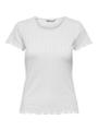 ONLCARLOTTA S/S TOP JRS NOOS XL Enger Schnitt - White