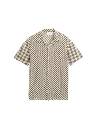 Kurzarmhemd mit Muster XL Relaxed Fit - Black White Check Design