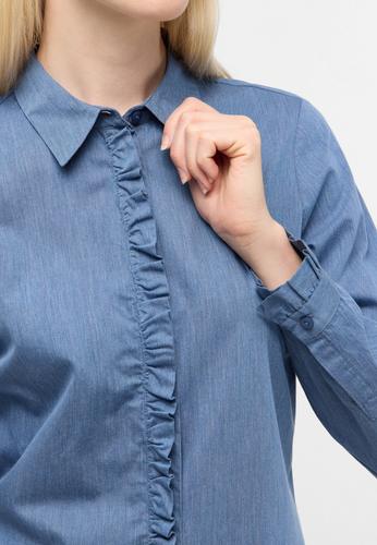 Bluse Real Indigo Langarm 38/Langarm - Dark Indigo