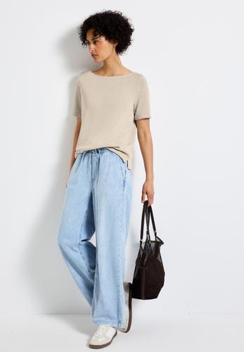 Strick-Look T-Shirt 42 - Moonstone Sand