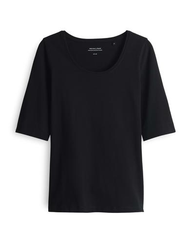 OPUS Kurzarmshirt »Daily F« im Basic-Look - Schwarz / 36