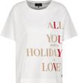 T-Shirt mit Schriftdruck 36 - Cream