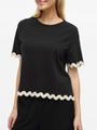 VICALISA O-NECK 2/4 TOP L Normal geschnitten - Black Beauty