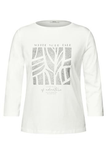 Shirt mit Glitzer-Motiv XL - Vanilla White