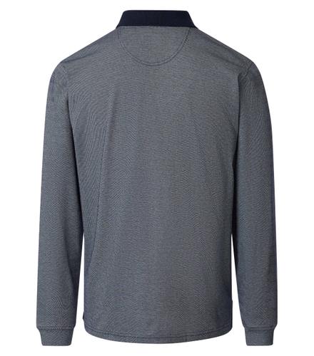 Polo-Shirt Langarm XXL Basic Circular Knit - Blau