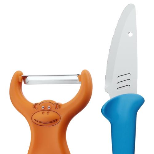 Kinderkoch-Set mit Gemüseschäler und Messer, 2-teilig