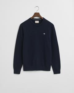 Rundhalspullover mit Mikrostruktur XXL - Evening Blue