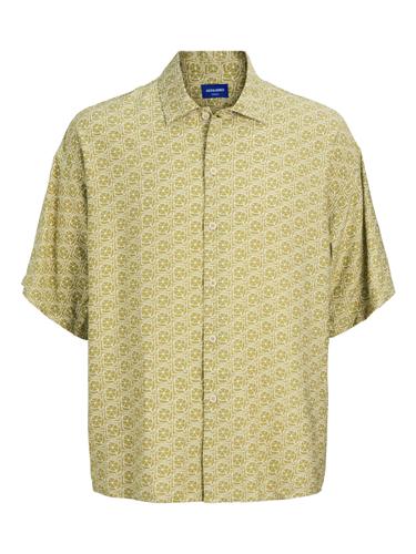 JORMARSHALL ISLINGTON AOP SHIRT SS SN L Weit geschnitten - Cedar