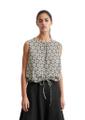 Jersey-Bluse loose L - Multi/muted Blue