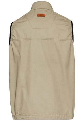 Outdoor-Weste mit Stehkragen Beige 58