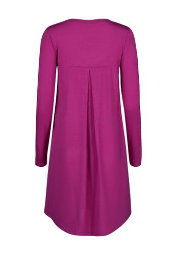 Skiny Damen Sleepshirt langarm Night In Skiny 02 38 - Fading Thistle
