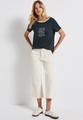 T-Shirt mit Wording Print Grün 42