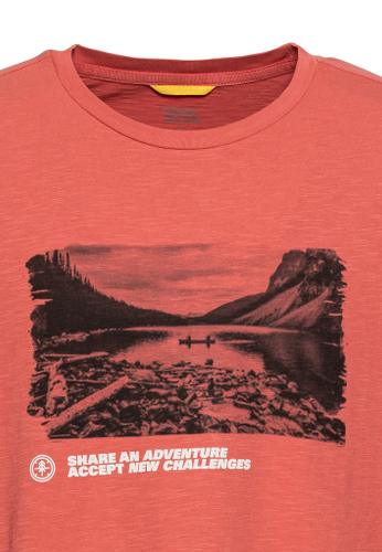T-Shirt mit Print aus nachhaltigem Organic Cotton Rot 3XL
