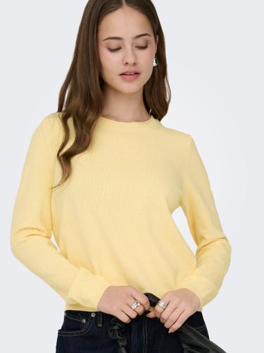 ONLLOYAL LS ONECK KNT NOOS XS Knit Fit - Sunlight