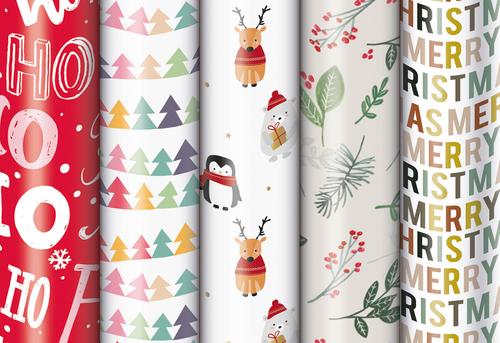 Weihnachts-Geschenkpapier-Röllchen 'Pure Green'