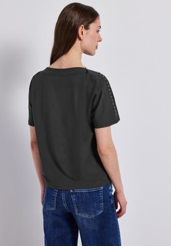 T-Shirt mit Nieten 36 - Granite Grey