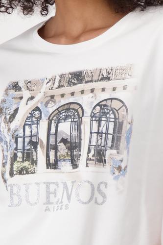 T-Shirt mit Lodge-Print 38 - Cream