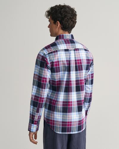Regular Fit Archive Oxford-Hemd mit Karomuster M - Beautyberry Purple