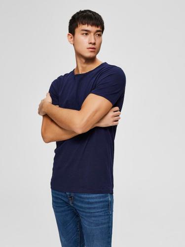 SLHMORGAN SS O-NECK TEE NOOS Blau S