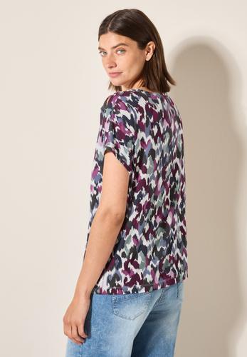 T-Shirt mit Knopfdetail L - Vanilla White