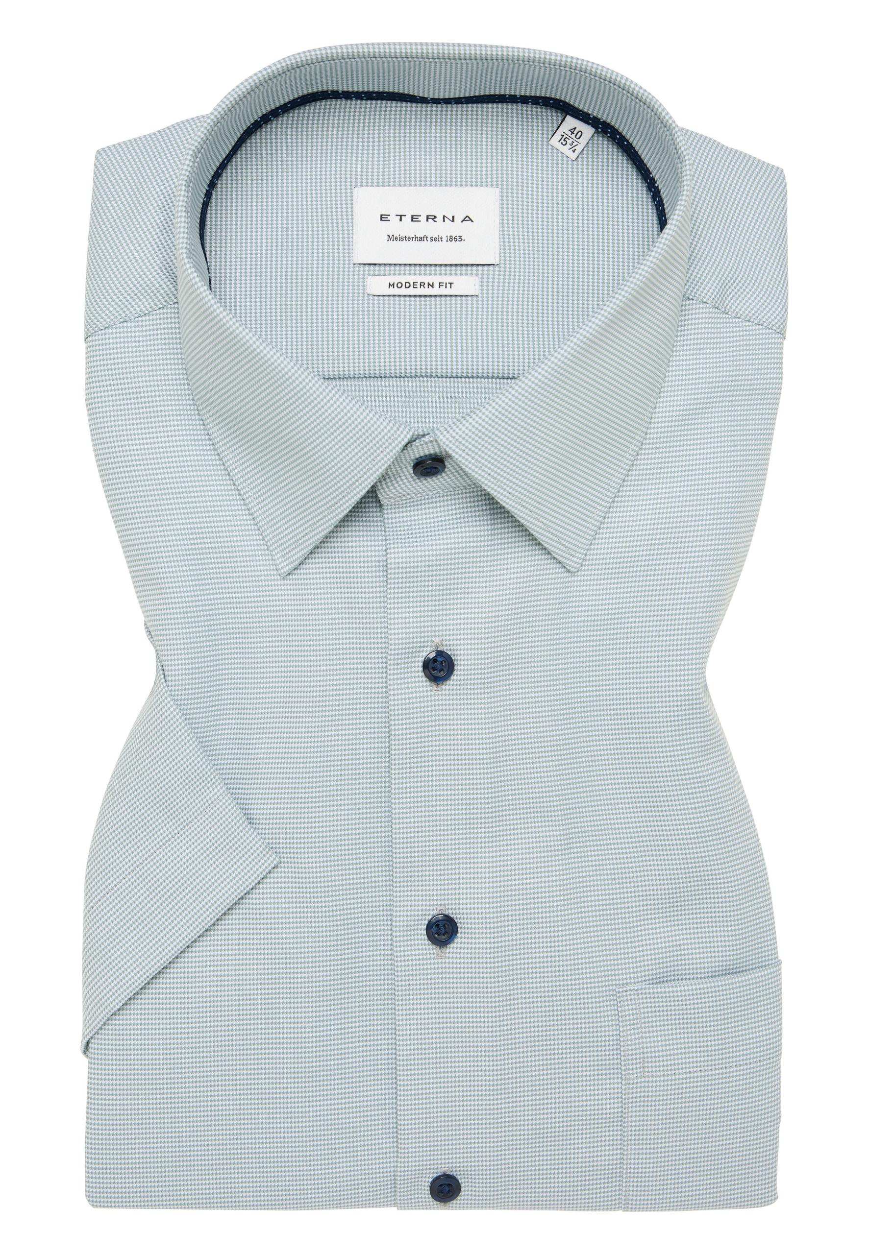 Hemd Hahnentritt Kurzarm 42/Kurzarm MODERN FIT - Pastellgrün