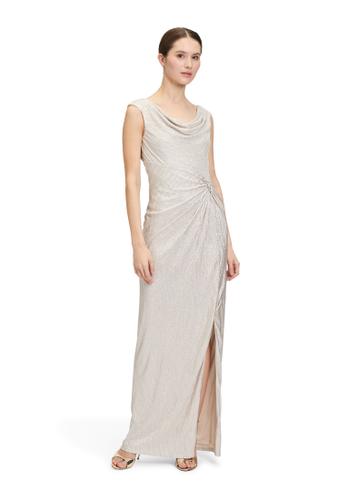 Abendkleid 40 Figurbetont - Cream/silver