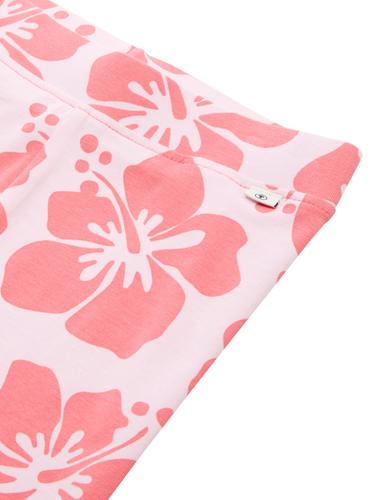 Radler-Shorts mit Blumenmuster 92/98 Skinny Fit - Big Pink Flower