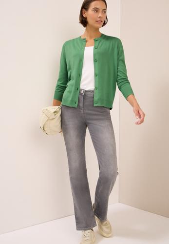 Strickjacke mit Knopfleiste L - Fennel Green