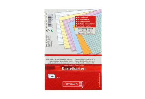 Karteikarten A 7 liniert 100St