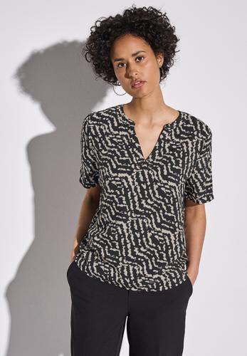 Bedruckte Bluse 36 - Black