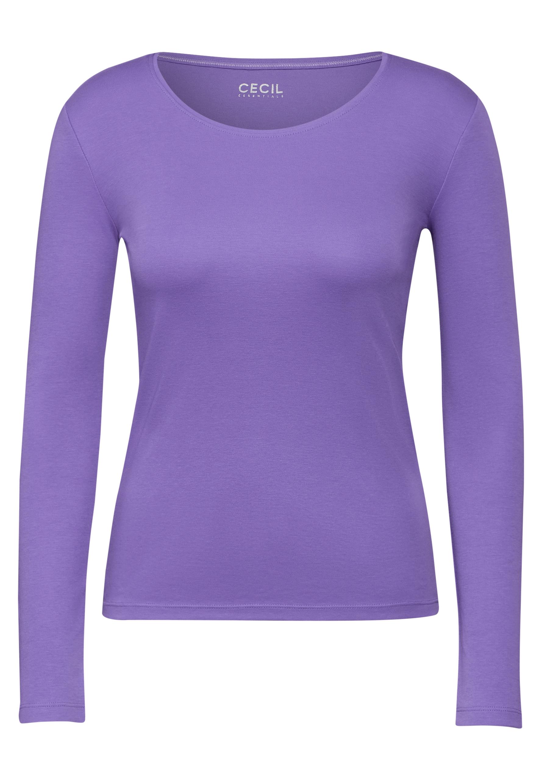 Shirt mit Rundhals L - Wild Lilac