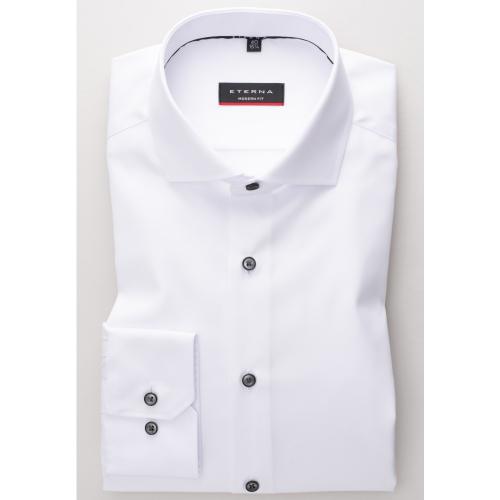 Cover Shirt Twill Langarm 43/Langarm - 65cm MODERN FIT - Weiß