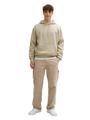 Hoodie Sweatshirt mit Logo-Print M Regular Fit - Beige Abbey Stone