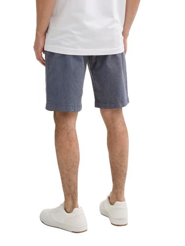 Regular Chino Shorts aus Baumwolle 33 Regular Fit - Navy Blue White Structure