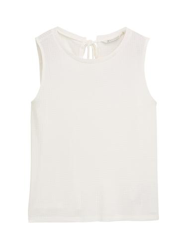 Loose Fit Top mit Waffelstruktur XL Loose Fit - Off White