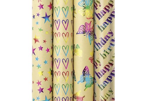 Geschenkpapier Röllchen Premium Rainbow