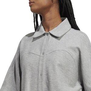 ADIDAS Damen Lounge Terry Loop Hemd S in Silber