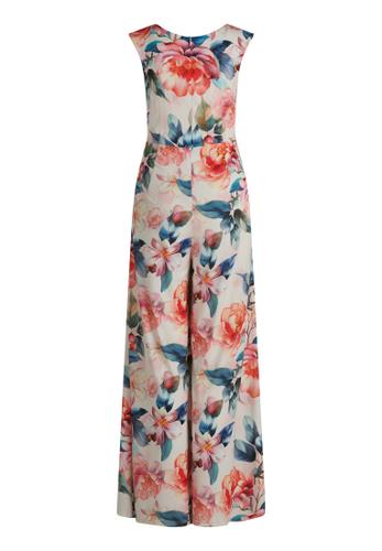 Jumpsuit 42 Tailliert - Rosé/red