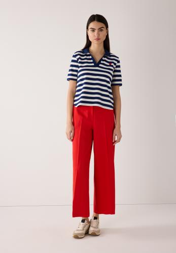Streifen Polshirt 38 - Blau