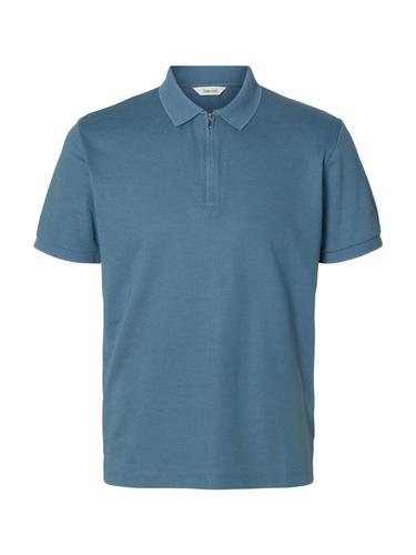 SLMFAVE ZIP SS POLO NOOS M Normal geschnitten - Blue Mirage