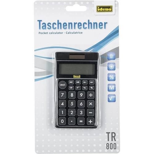 Idena Taschenrechner TR800 schwarz, 8-stellig
