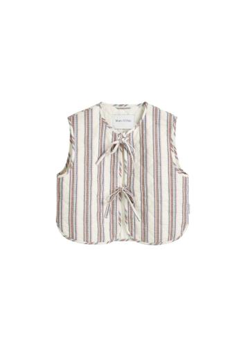 Gestreifte Weste regular L Regular Fit - Offwhite_multi_01