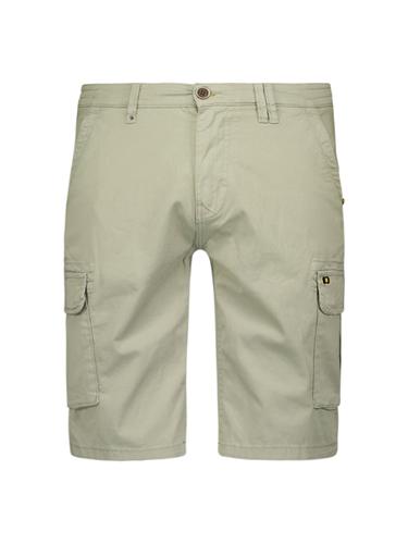 Short Cargo Garment Dyed + Stone Washed Stretch Grau 38
