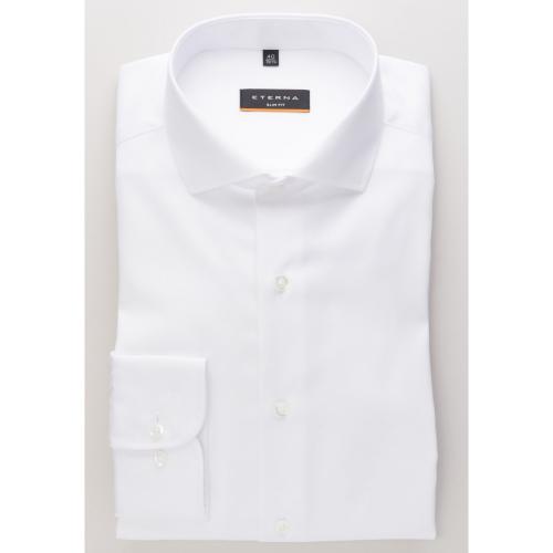Cover Shirt Twill Langarm 43/Langarm - 67cm SLIM FIT - Weiß