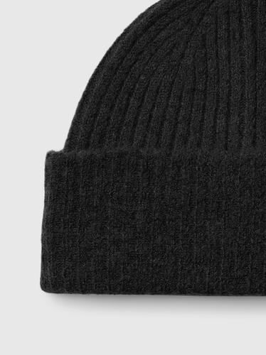 SLFLULU WOOL BLEND KNIT BEANIE NOOS ONE SIZE - Black