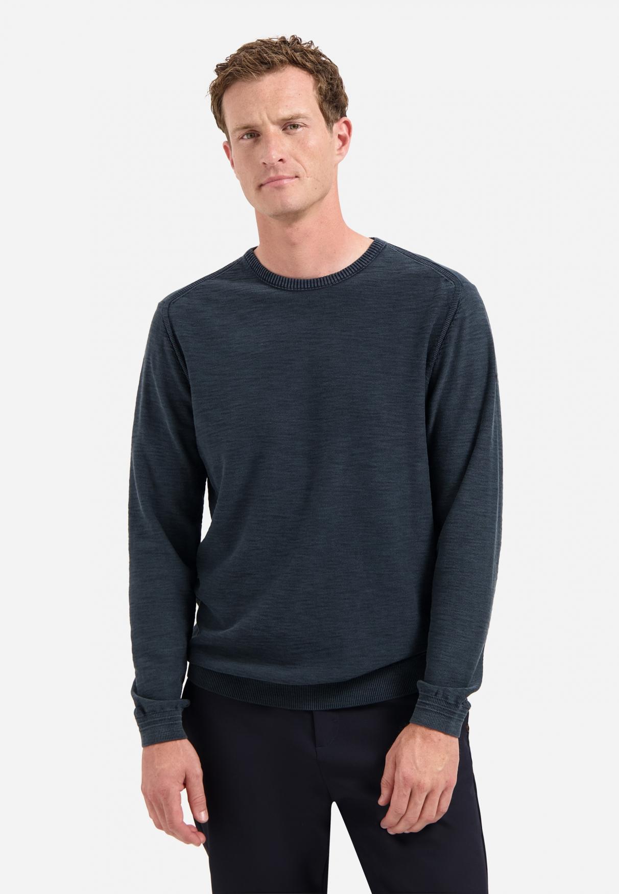 Pullover Crewneck Garment Dyed + Stone Washed XXL Regular Fit - Night