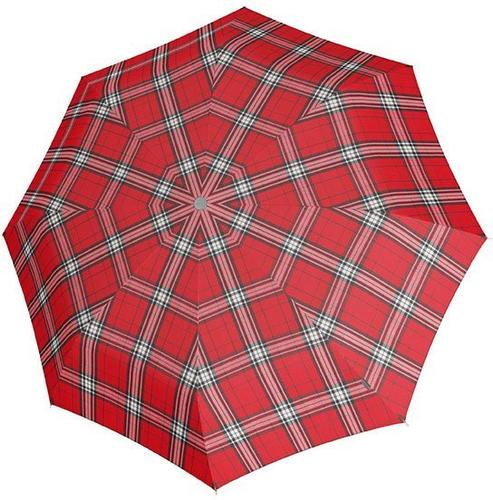 Knirps® Taschenregenschirm »T.200 Medium Duomatic, Check Red &amp; Navy«