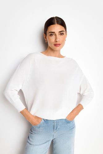 finegauge seamless pullover recycled Weiß S
